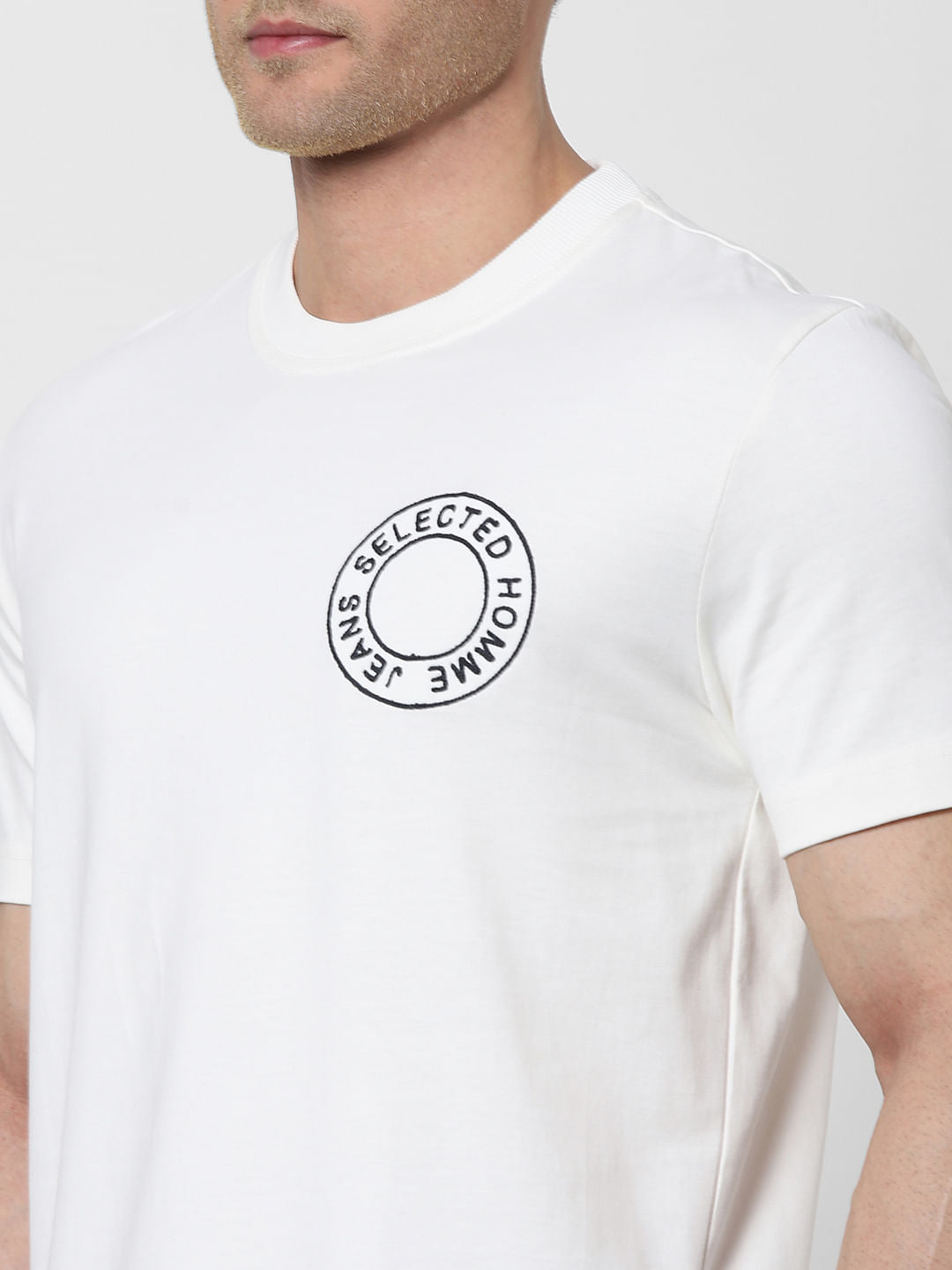 White Organic Cotton Crew Neck T-Shirt