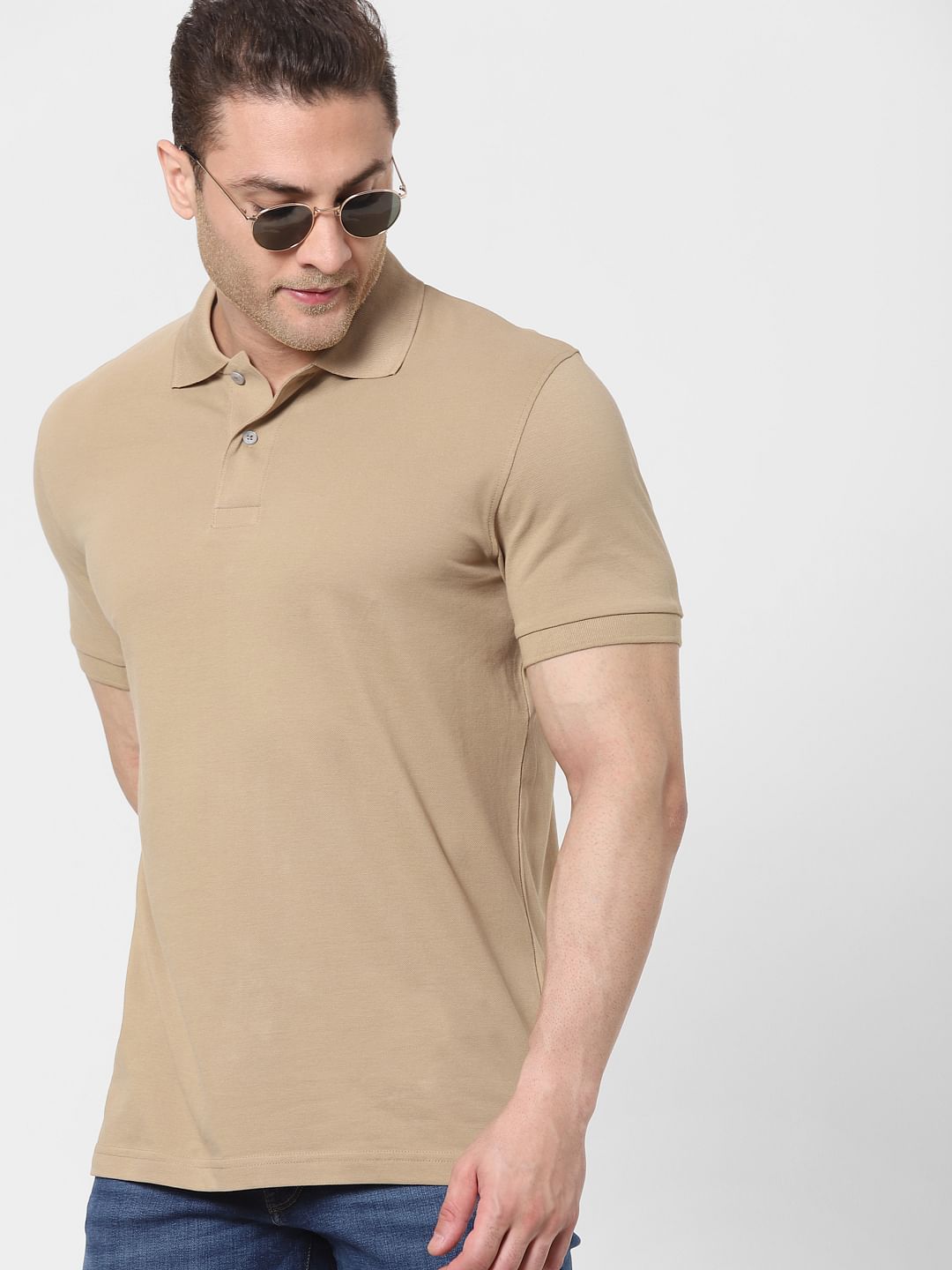 Beige Polo T-Shirt