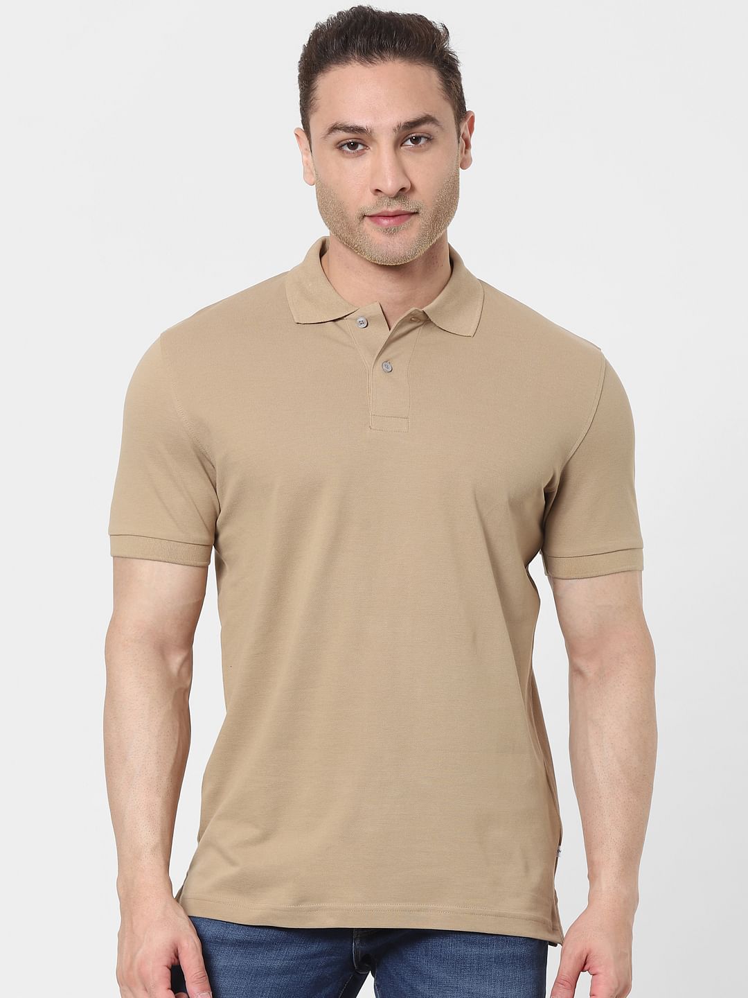 Beige Polo T-Shirt