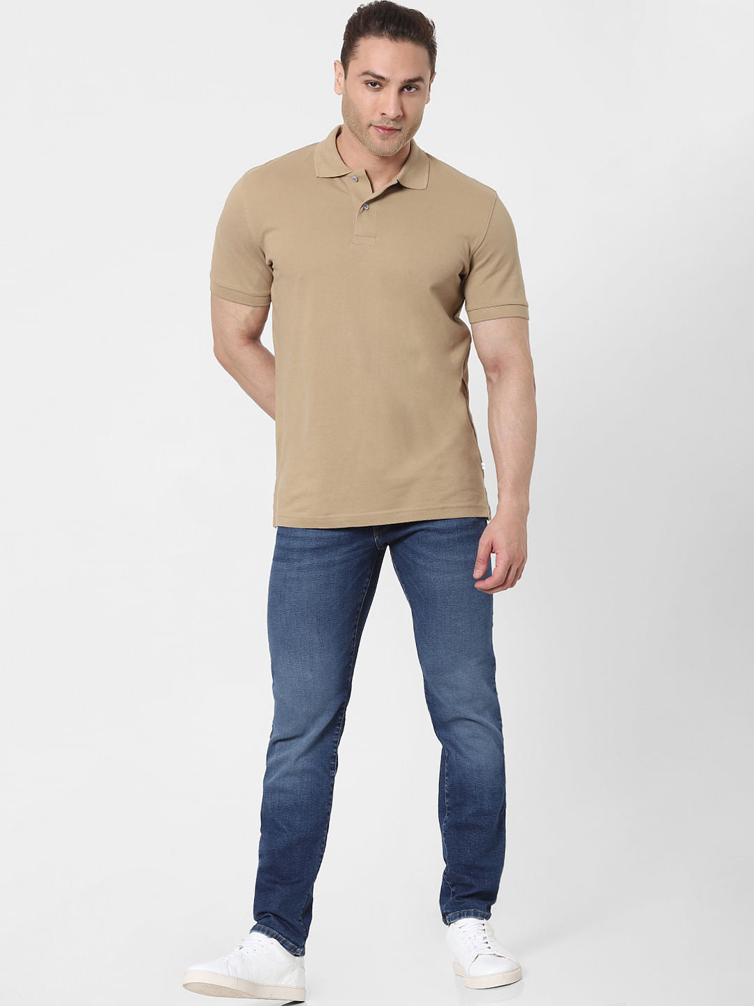Beige Polo T-Shirt