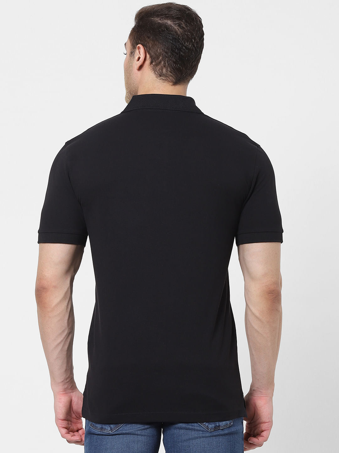 Black Organic Cotton Polo T-Shirt