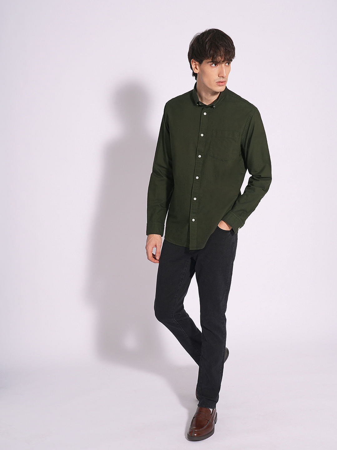 Dark Green Oxford Shirt