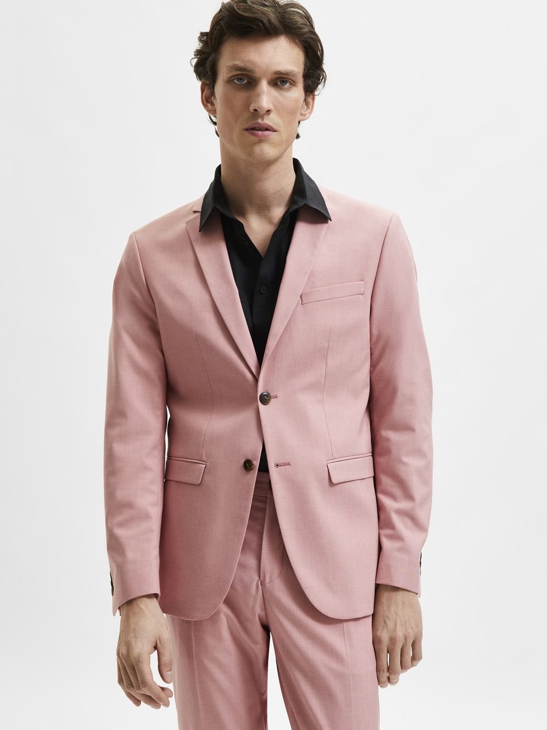 Light Pink Slim Fit Suit Blazer