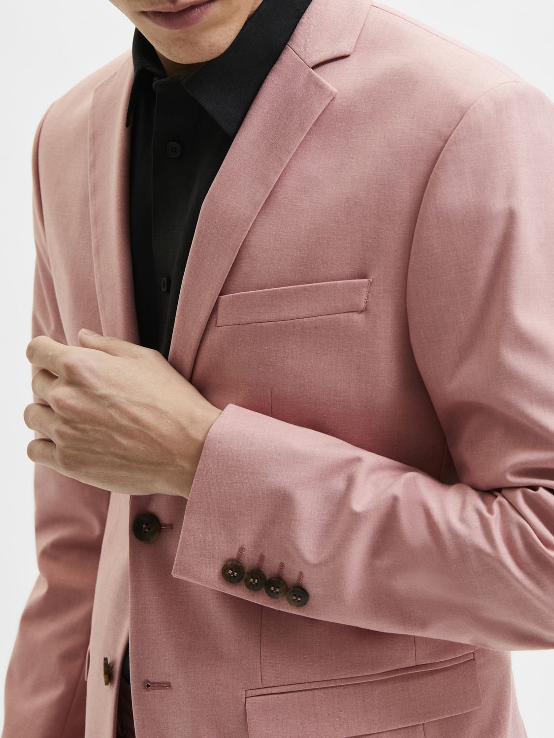 Light Pink Slim Fit Suit Blazer