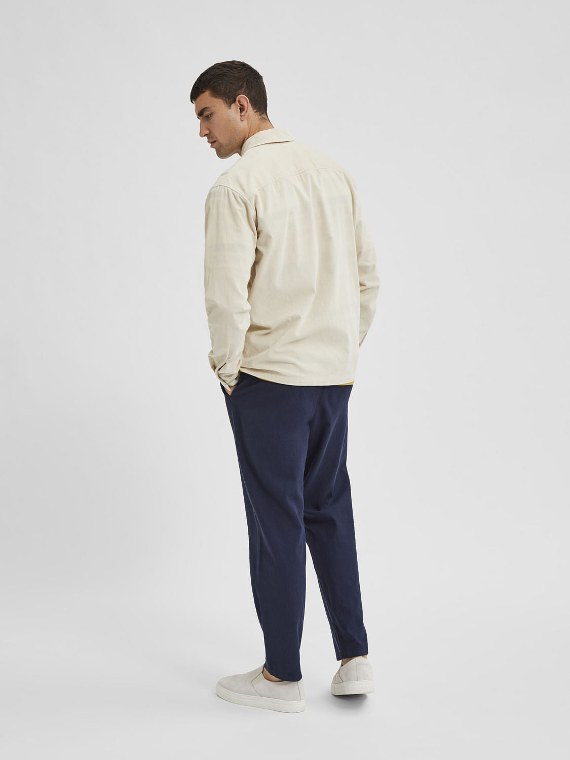 Beige Organic Cotton Overshirt