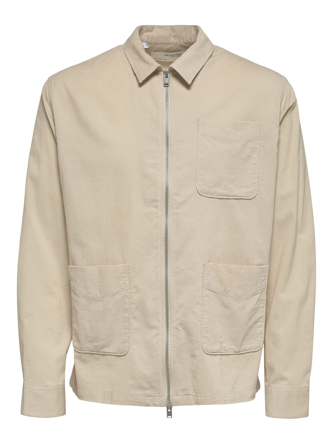 Beige Organic Cotton Overshirt