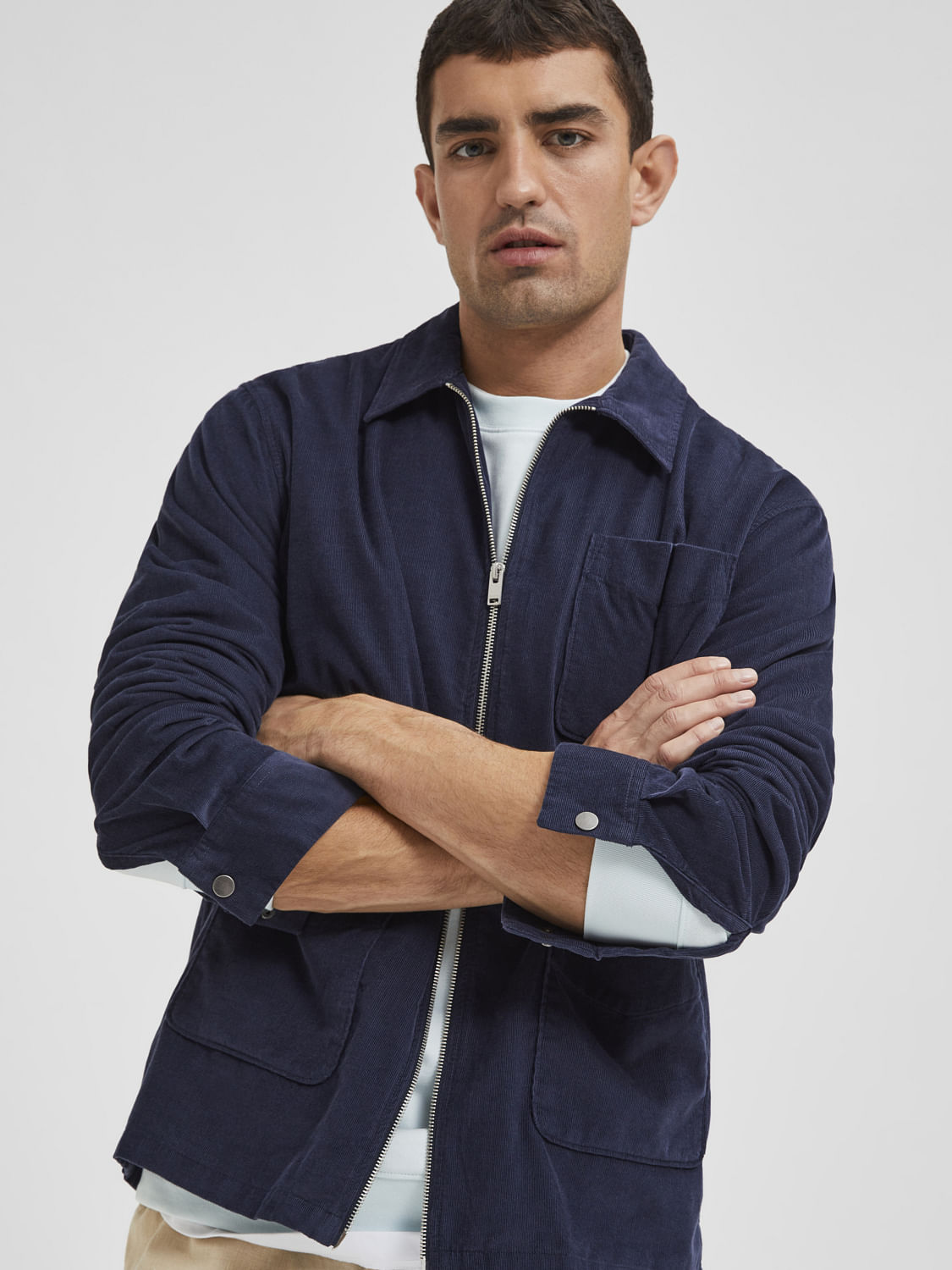 Blue Organic Cotton Overshirt