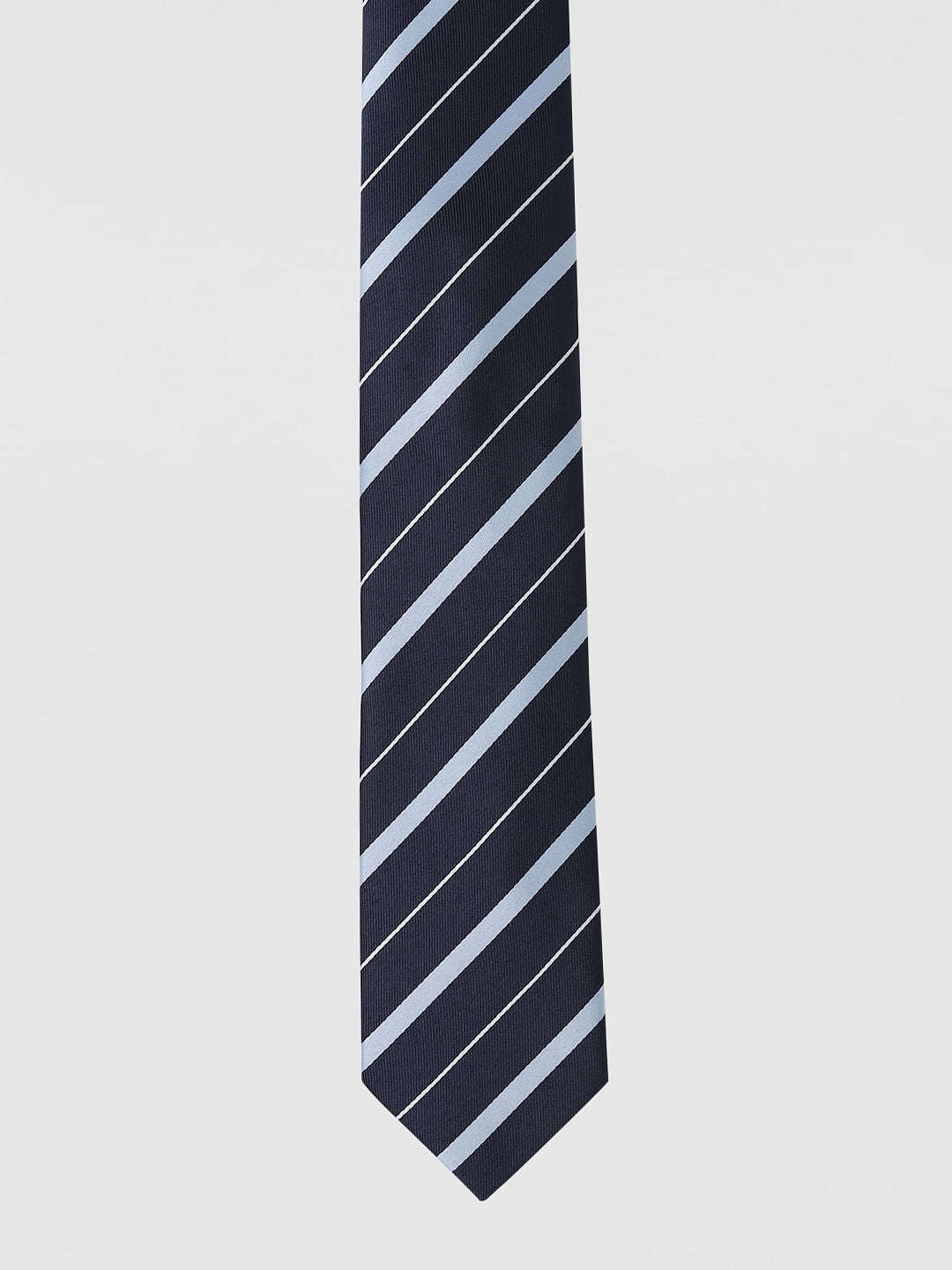 Blue Striped Formal Tie