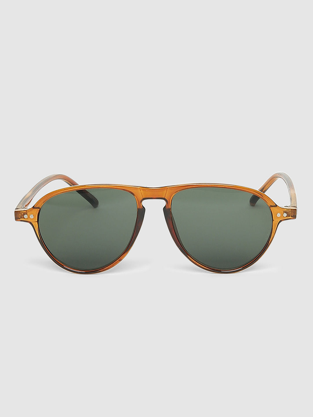 Brown Oval Sunglasses