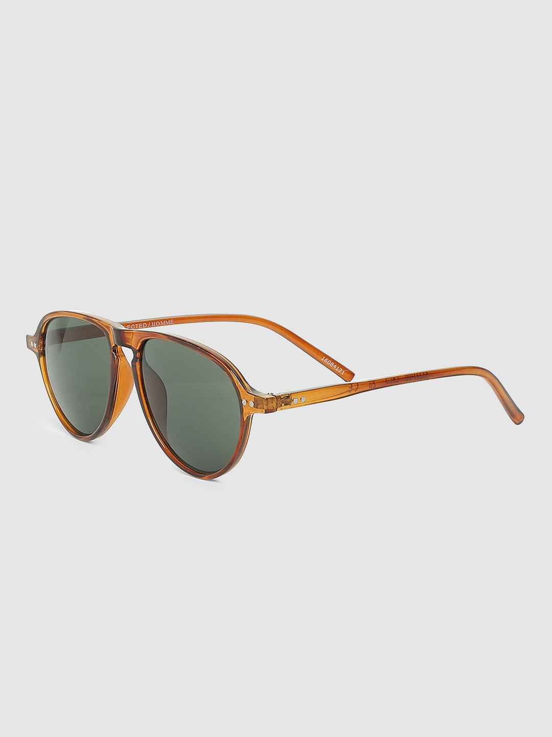 Brown Oval Sunglasses