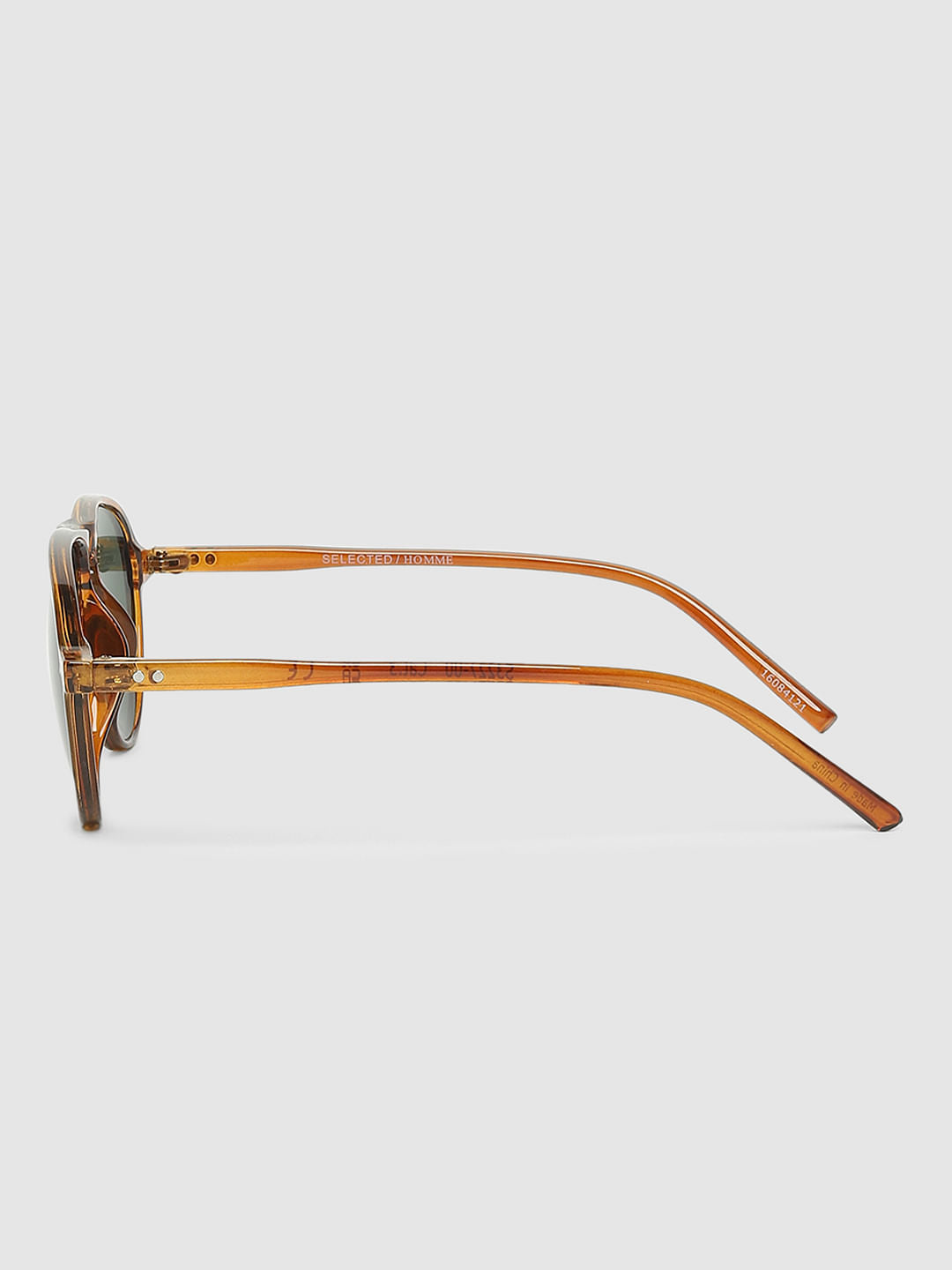 Brown Oval Sunglasses