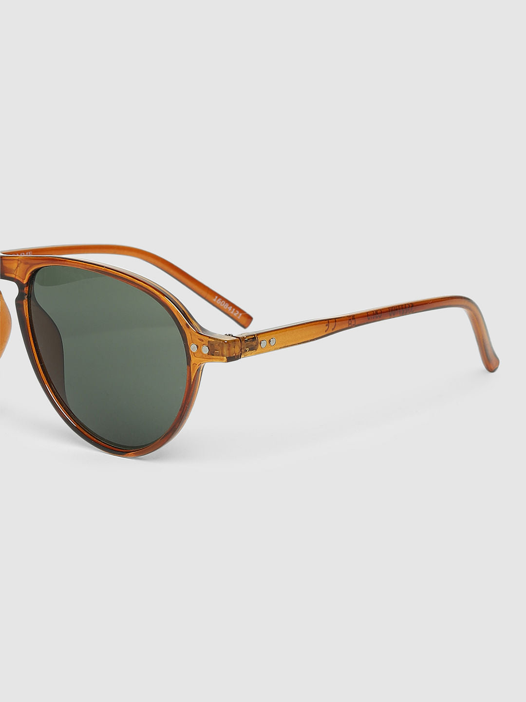 Brown Oval Sunglasses
