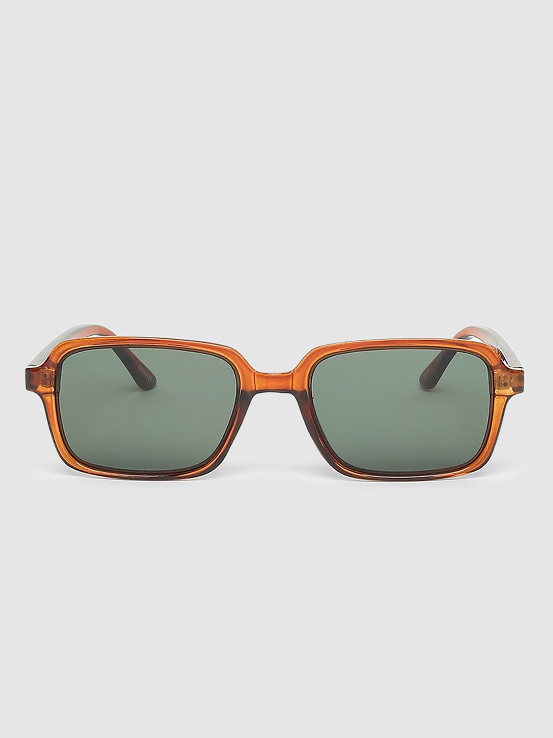Brown Rectangular Sunglasses