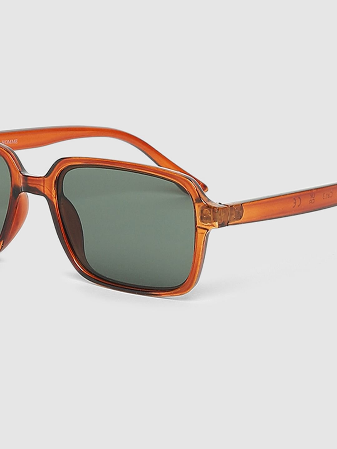 Brown Rectangular Sunglasses