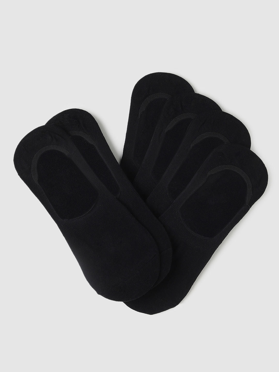 Pack of 3 No-Show Sneaker Socks - Black