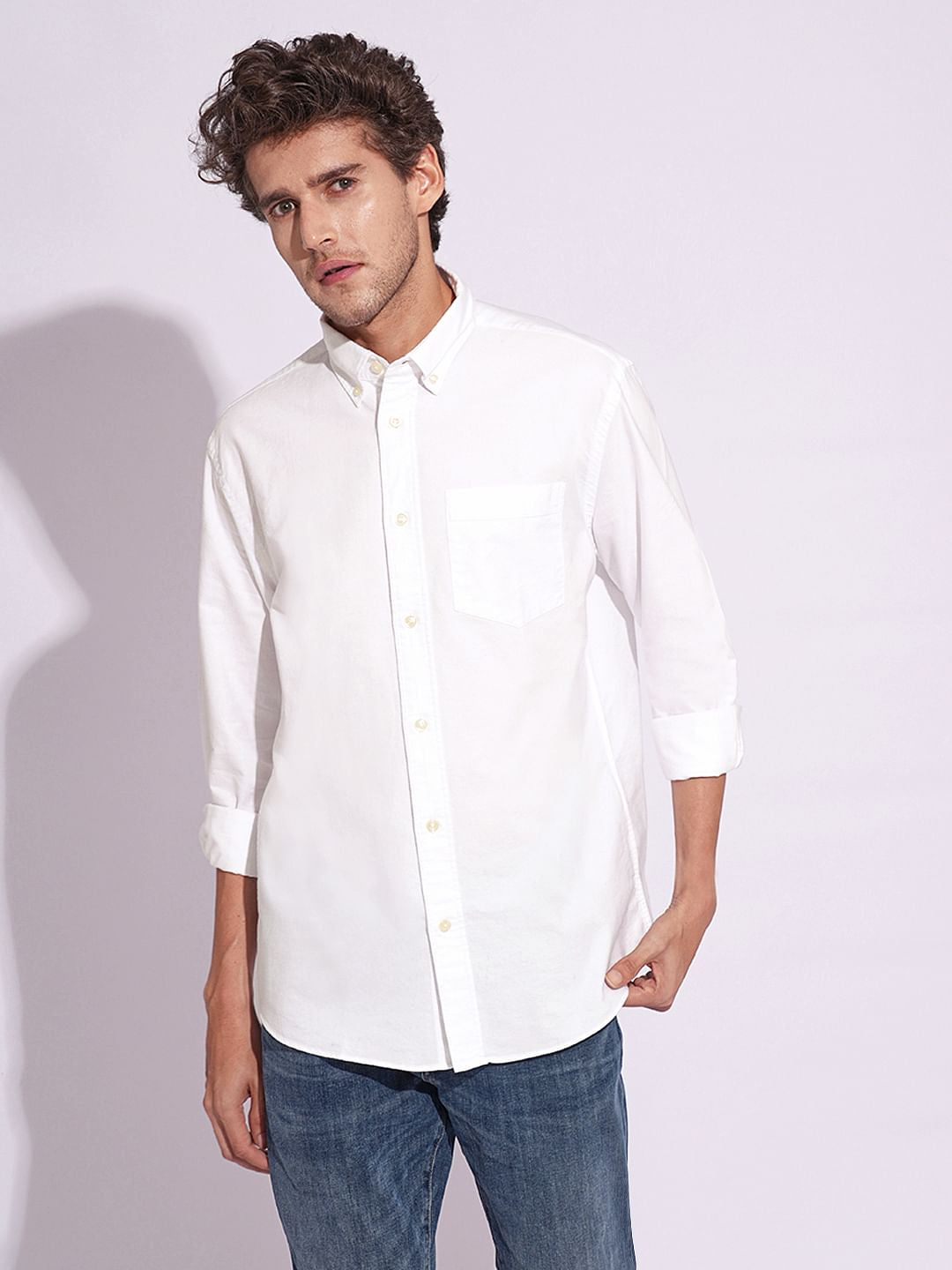 White Organic Cotton Oxford Shirt