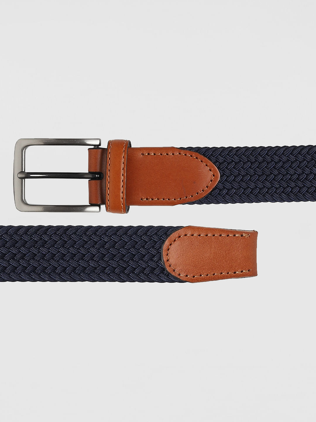 Navy Blue Webbing Detail Belt