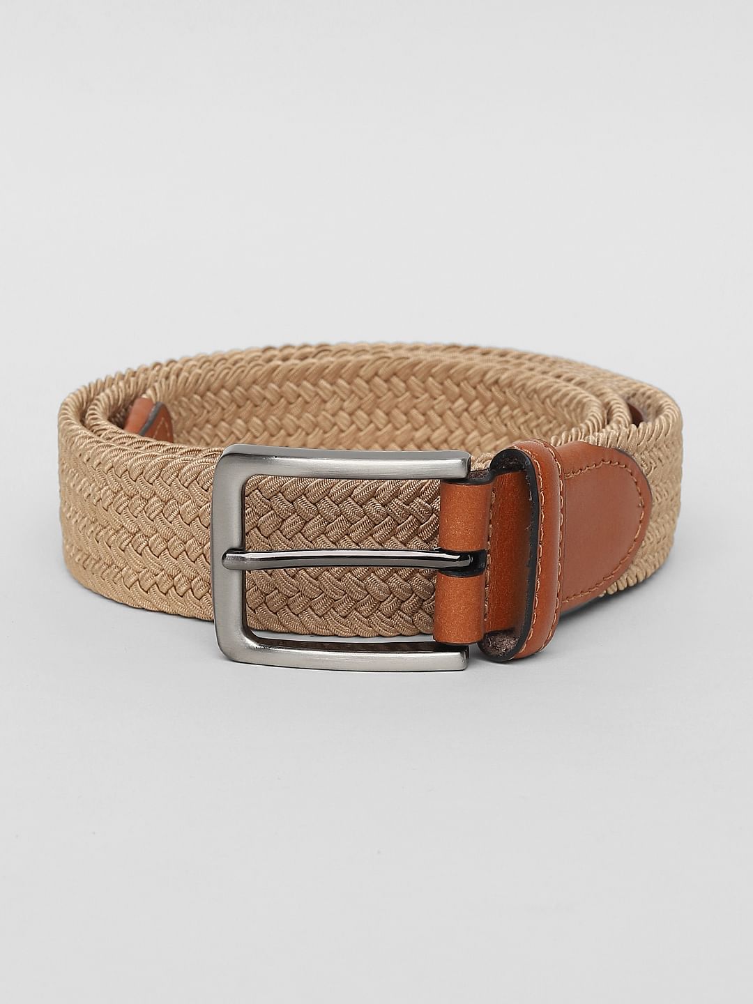 Light Brown Webbing Detail Belt