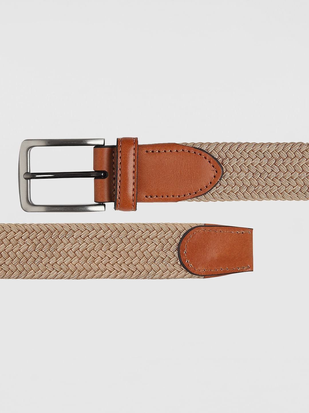 Light Brown Webbing Detail Belt