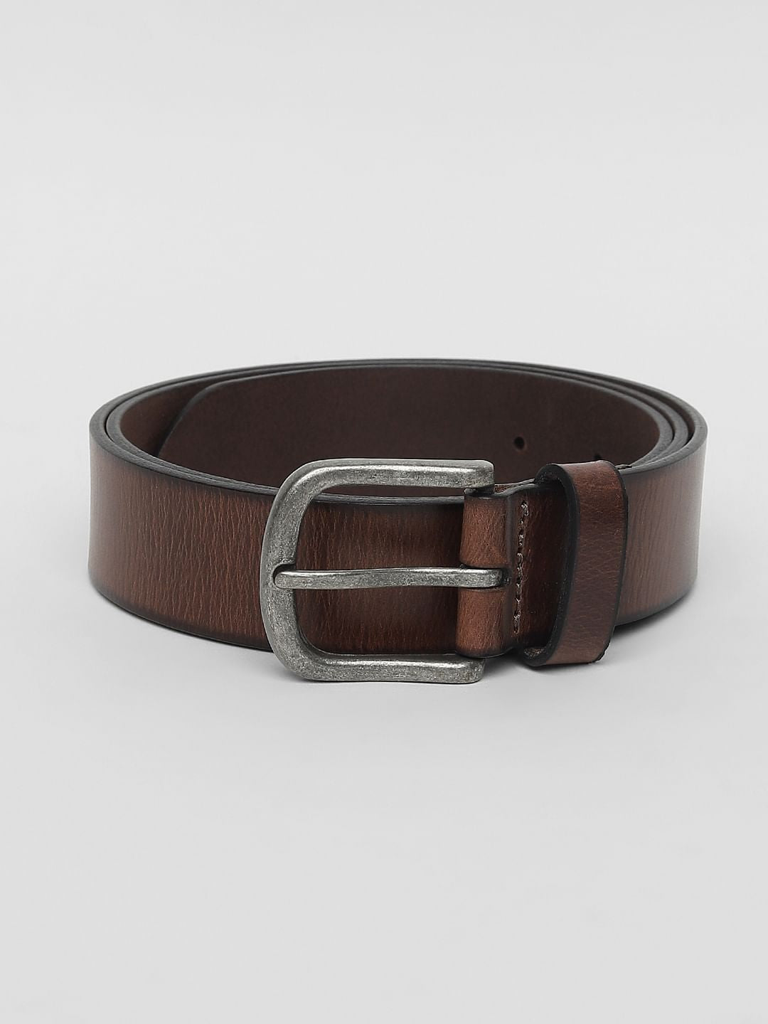 Dark Brown Leather Belt