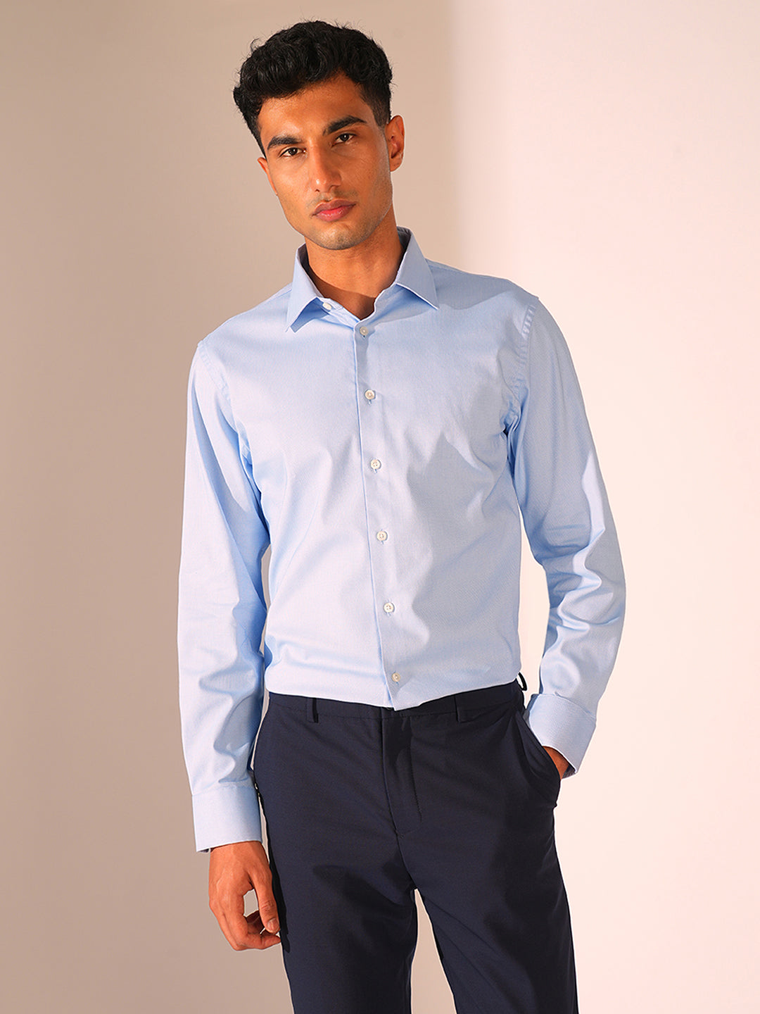Light Blue Organic Cotton Formal Shirt