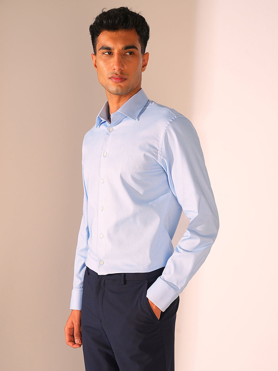 Light Blue Organic Cotton Formal Shirt