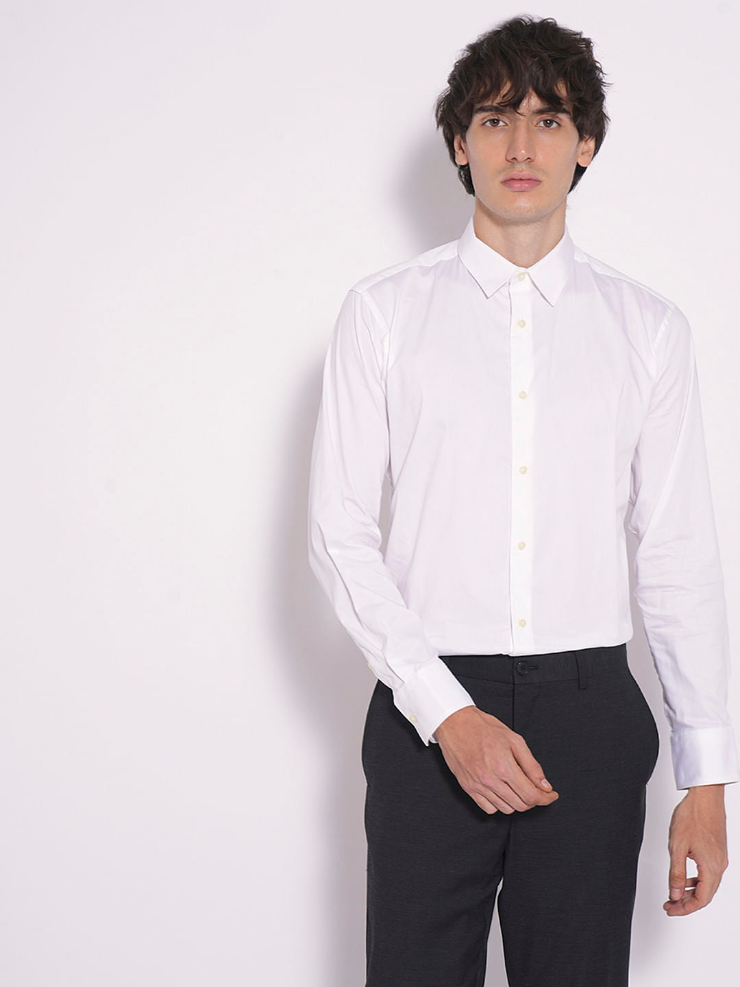 White Formal Cotton Shirt