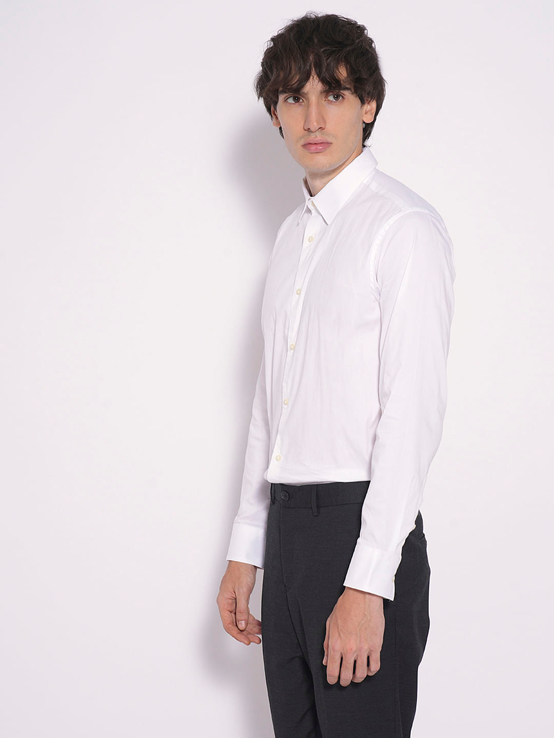 White Formal Cotton Shirt