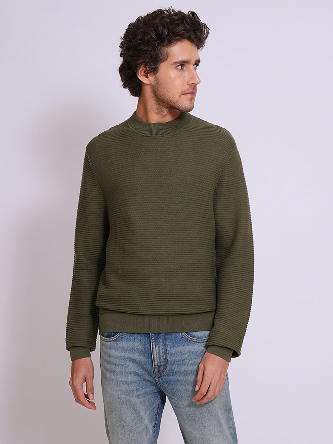 Green Knit Pulover