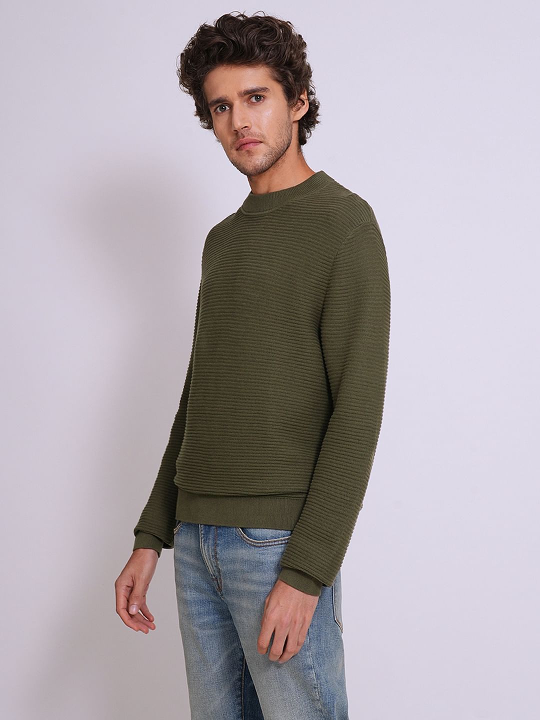 Green Knit Pulover