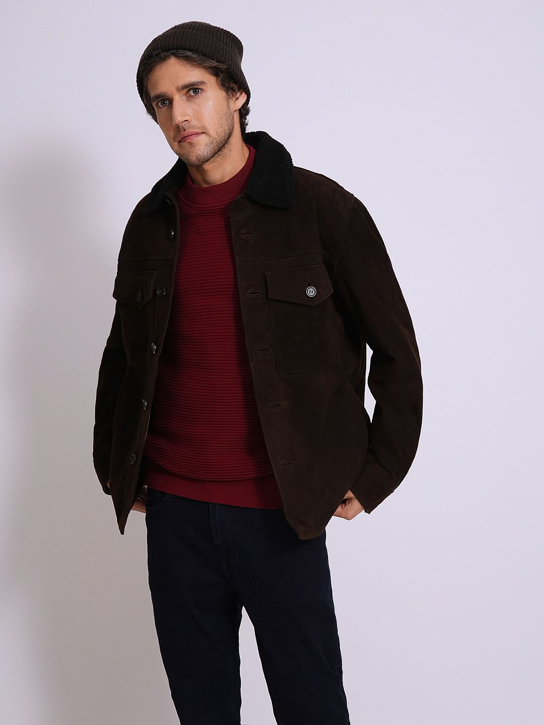 Red Long Sleeveless Pullover