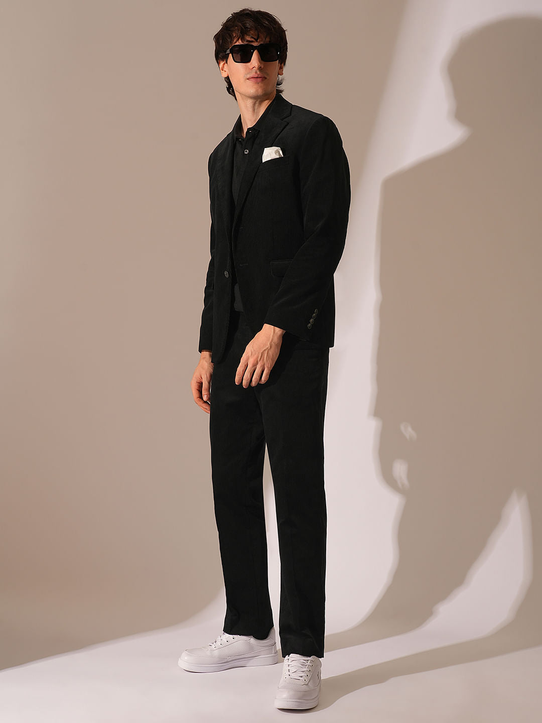 Black Corduroy Suit Set Trousers