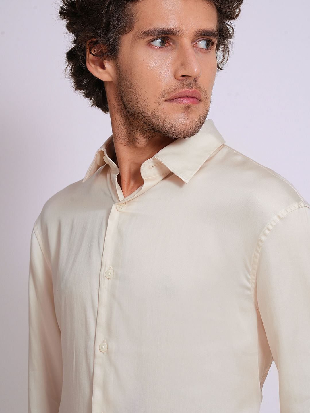 White Satin Shirt