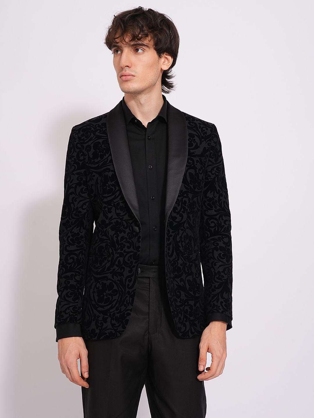 Black Jacquard Blazer