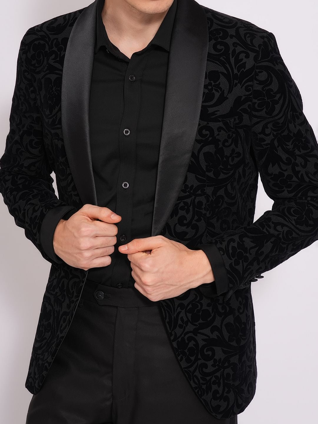 Black Jacquard Blazer