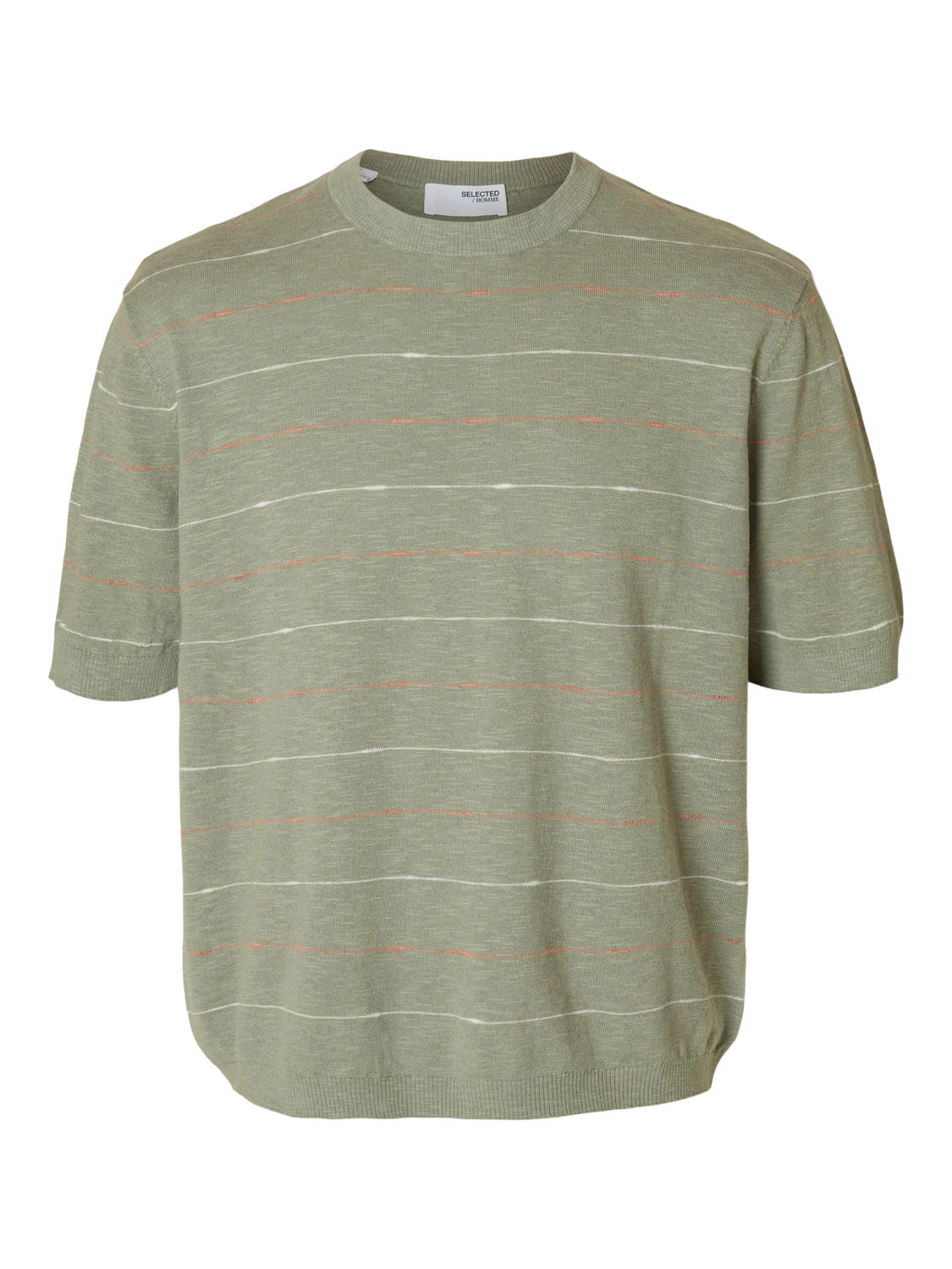 Green Striped Knitted T-Shirt