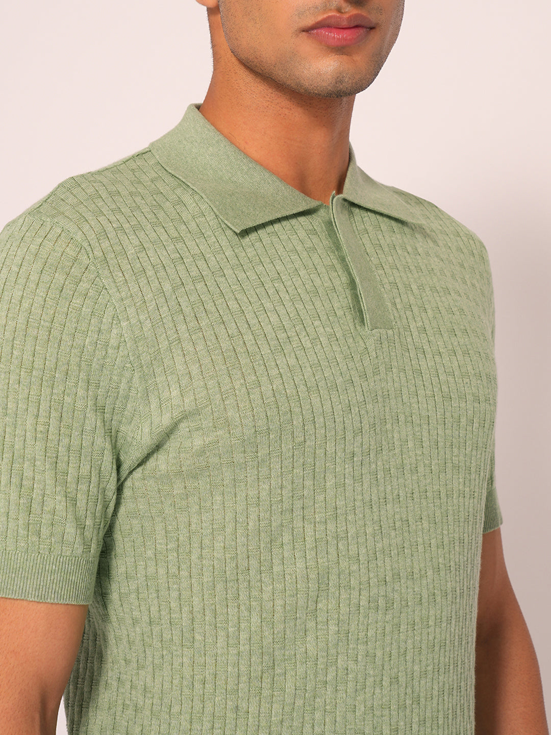 Green Organic Cotton Knitted Polo