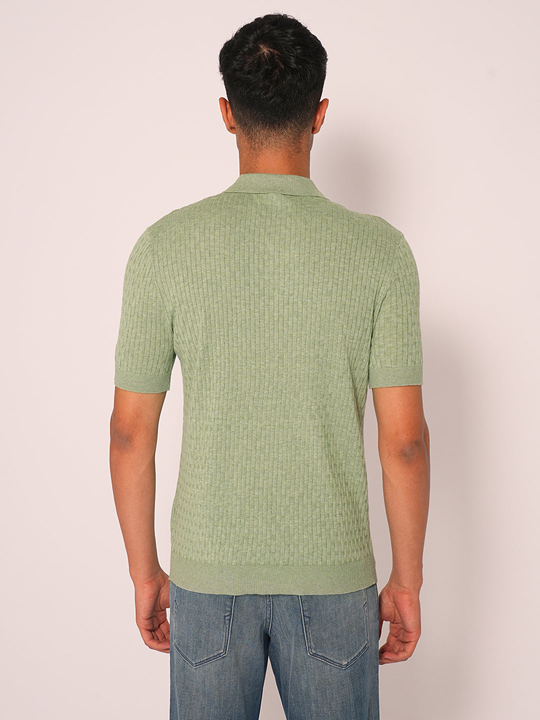 Green Organic Cotton Knitted Polo