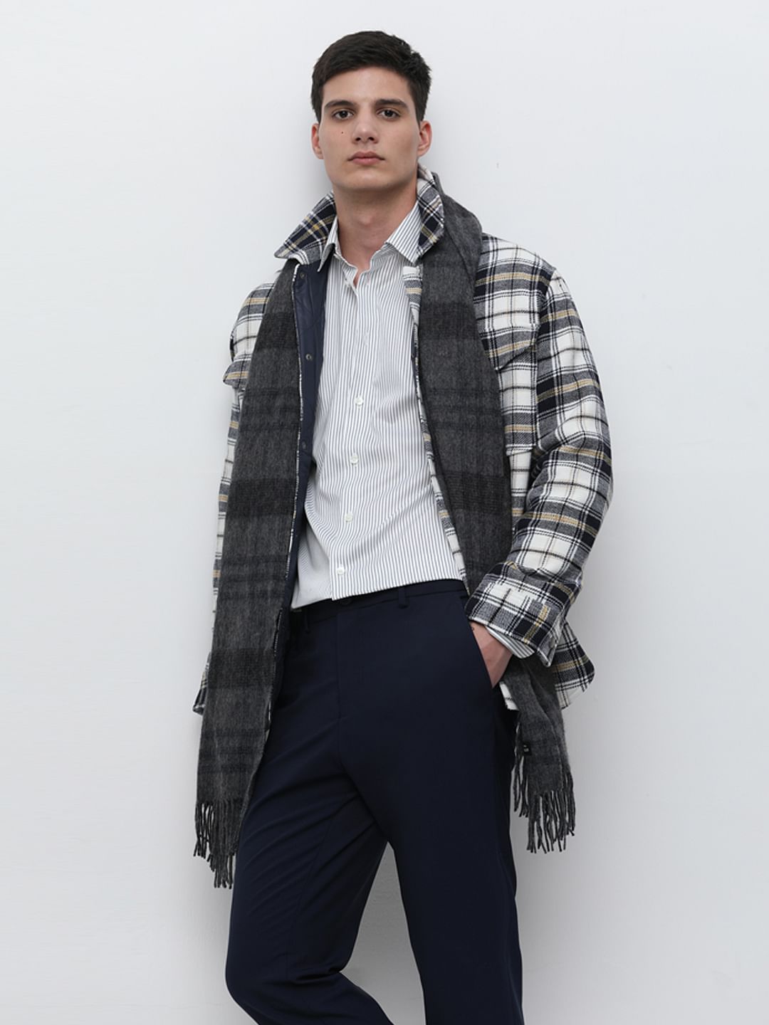 White Striped Slim Fit Shirt