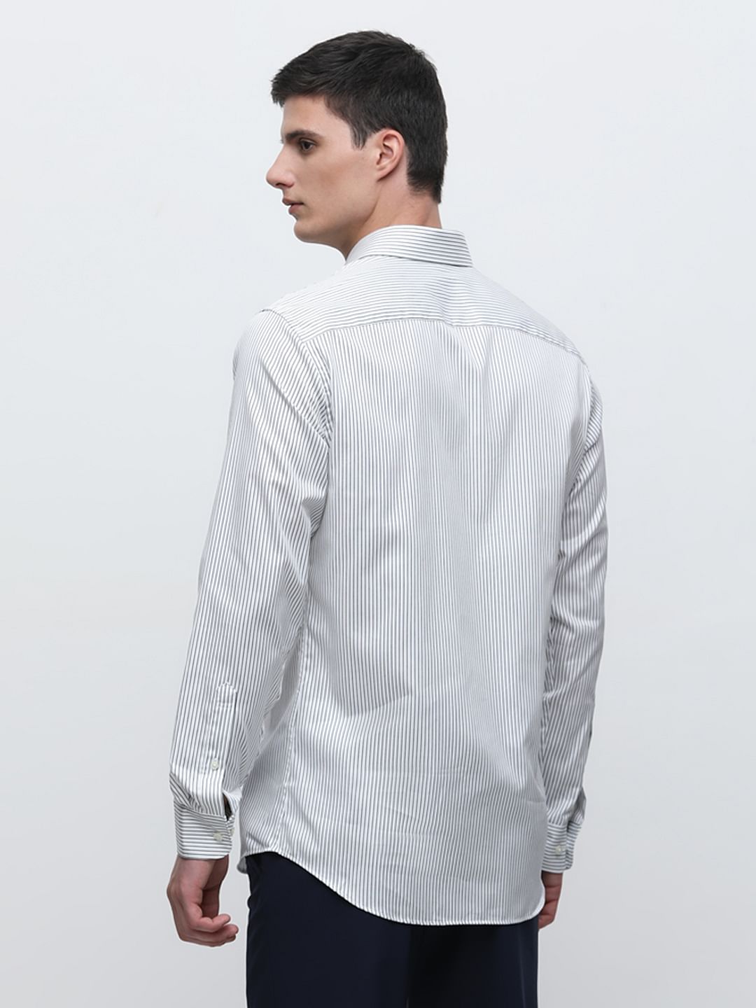 White Striped Slim Fit Shirt