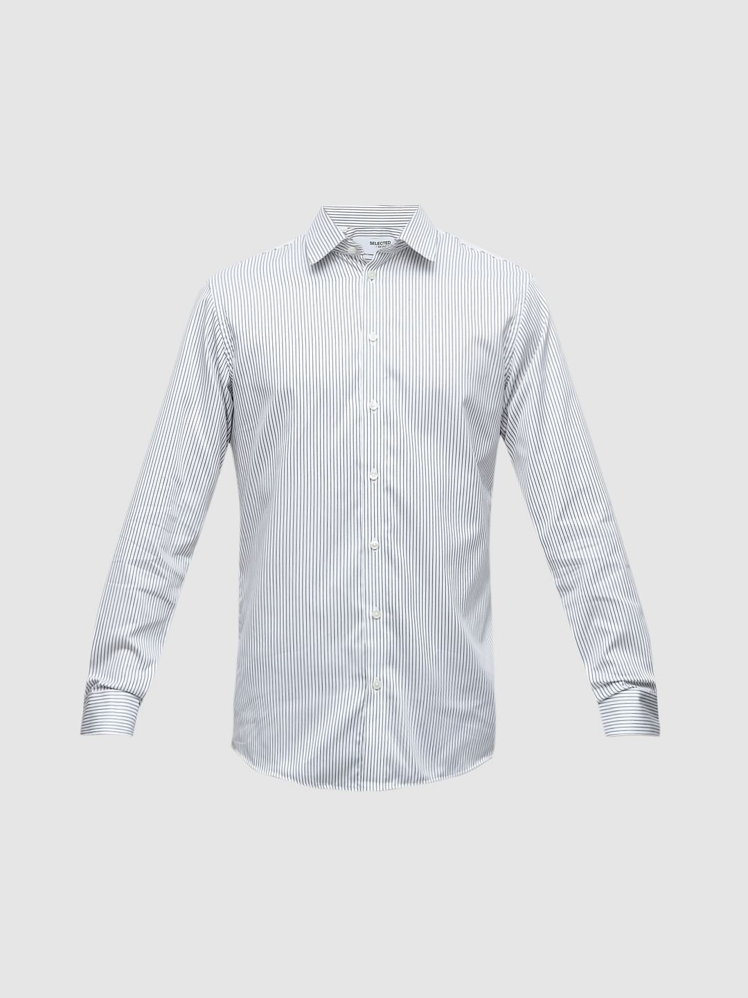 White Striped Slim Fit Shirt