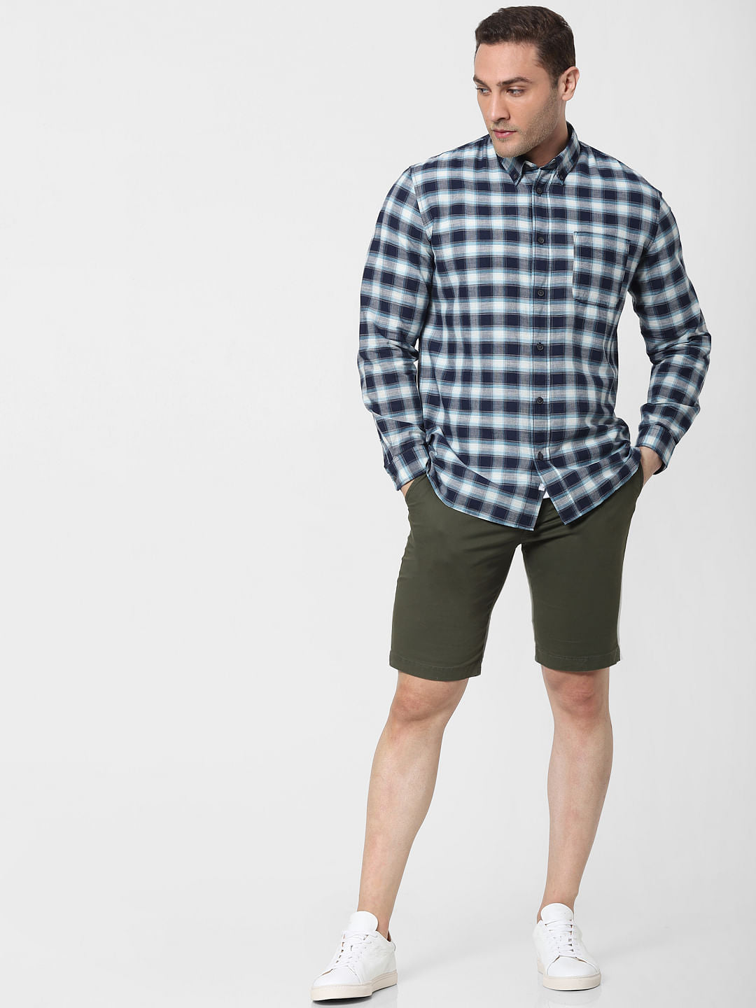 Blue Check Organic Cotton Full Sleeves Shirt