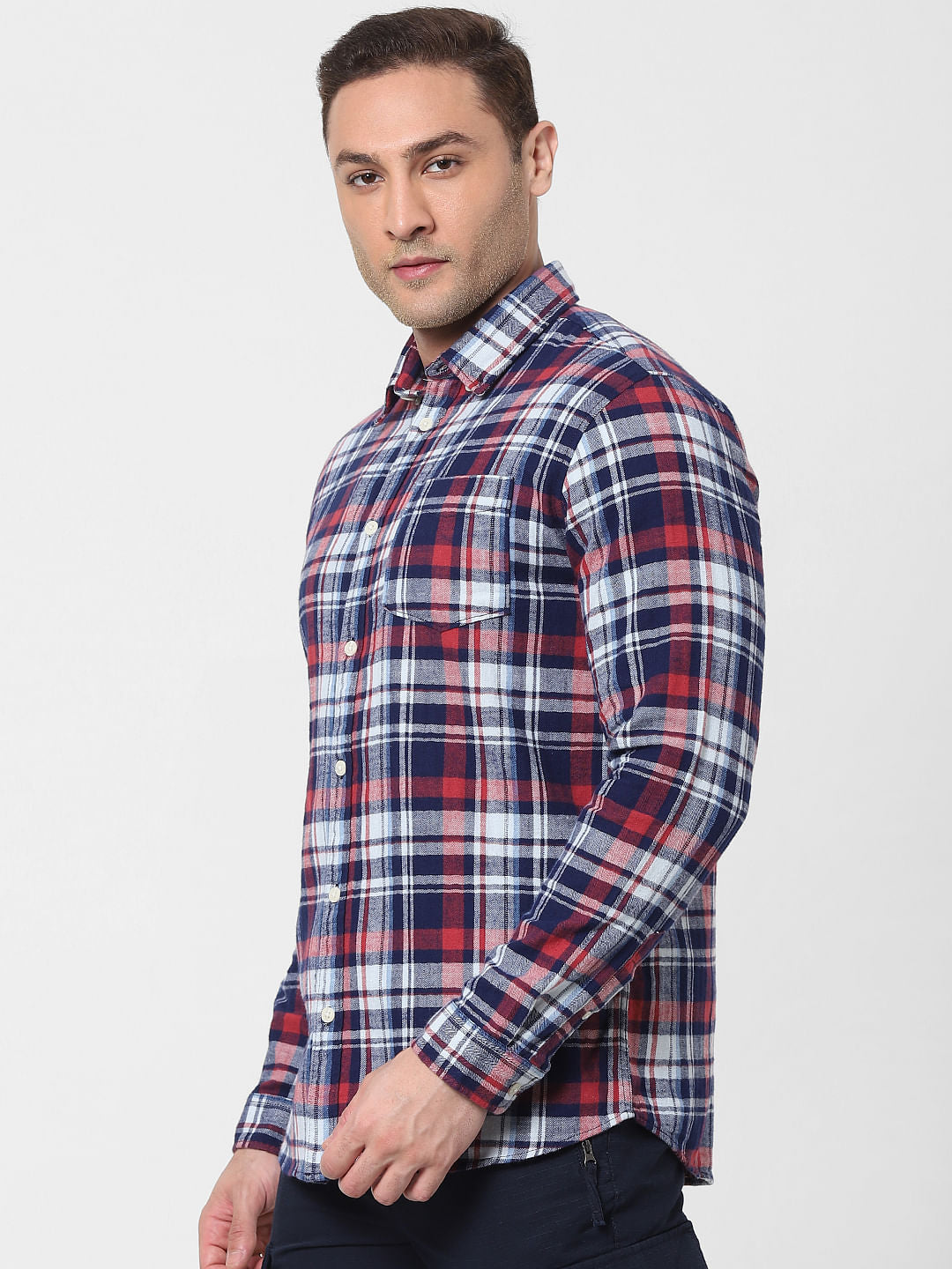 Blue Check Organic Cotton Full Sleeves Shirt