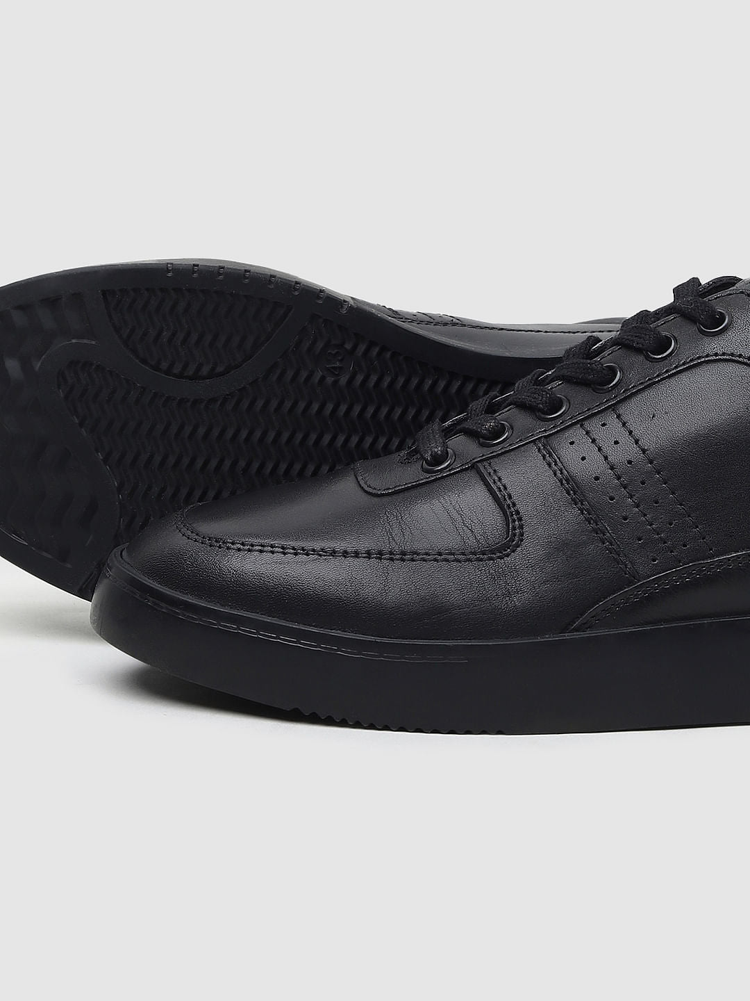 Black Lace Up Sneakers