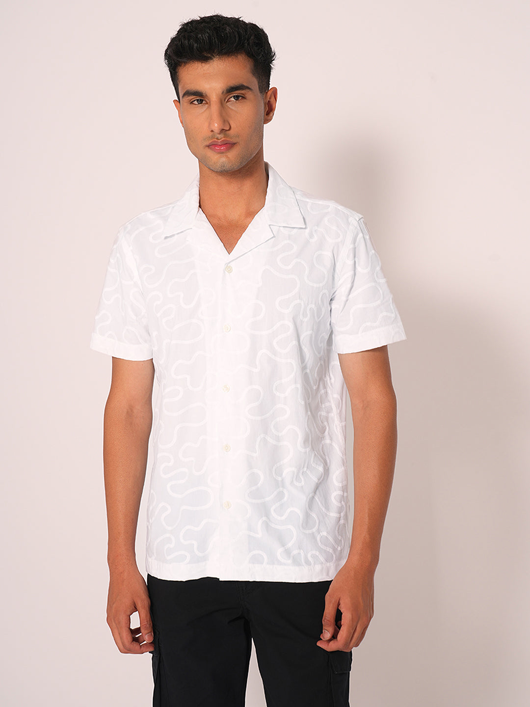 White Embroidered Organic Cotton Shirt