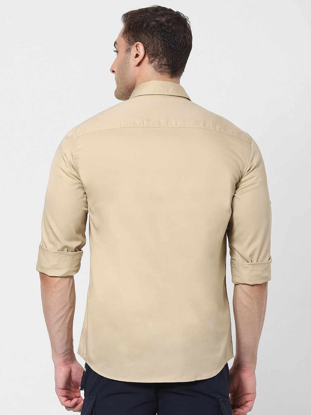 Beige Full Sleeves Shirt