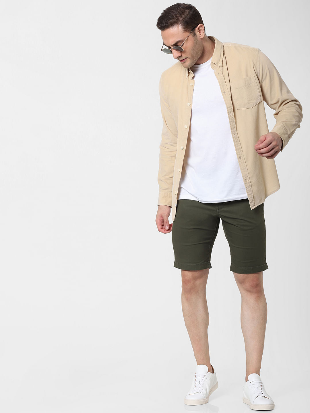 Beige Full Sleeves Shirt