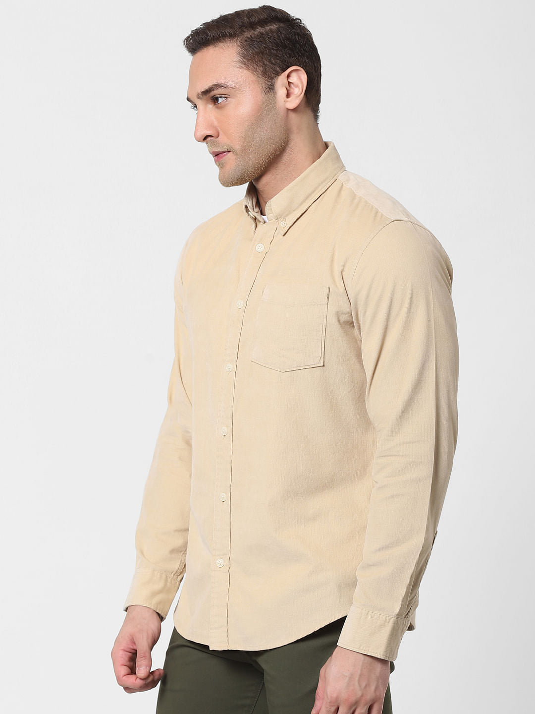 Beige Full Sleeves Shirt