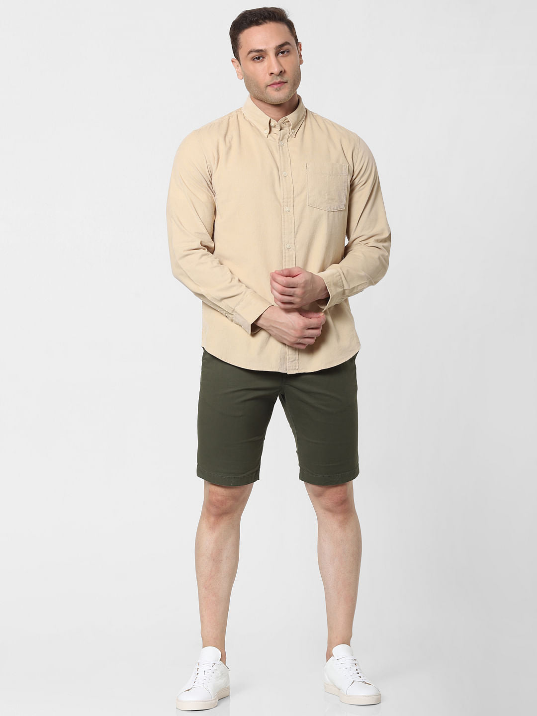 Beige Full Sleeves Shirt