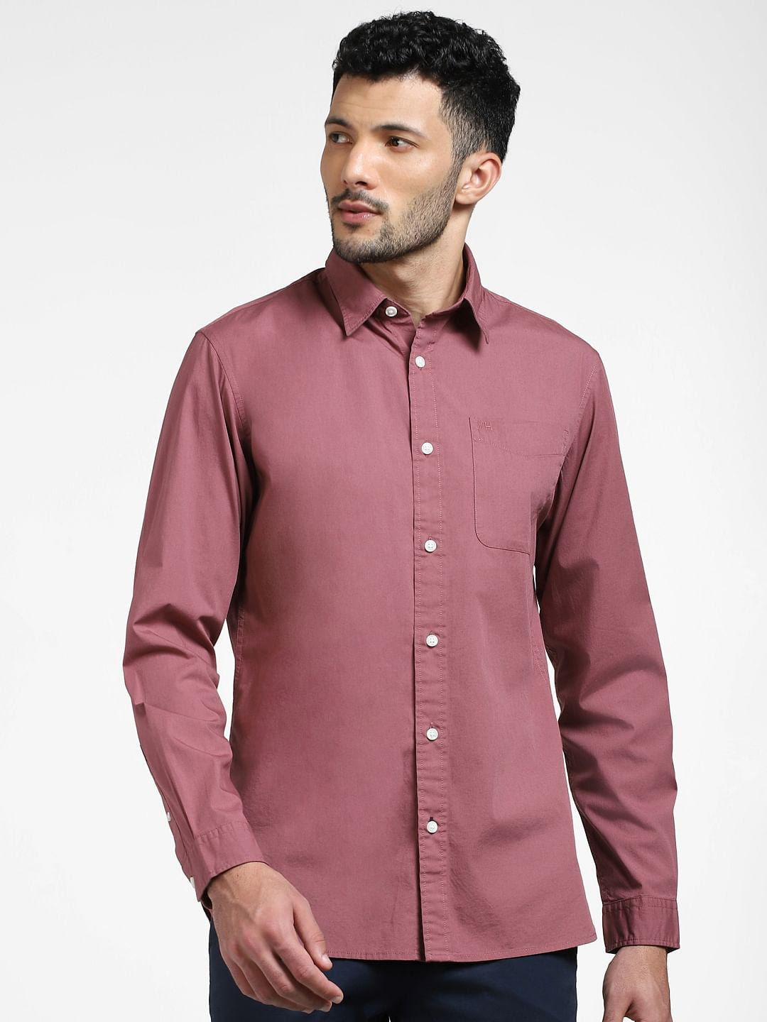 Dark Pink Full Sleeves Shirt